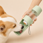 Botella Portátil para Perros y Gatos 2 en 1 — Agua y Comida para Paseos