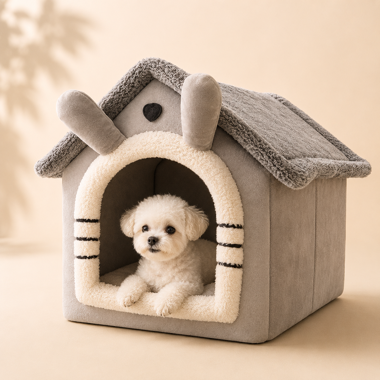Cama Casita para Perros y Gatos | Suave, Cálida y Lavable