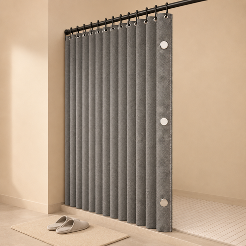 Cortina de Ducha Magnética Plegable — Elegancia y Protección para tu Baño