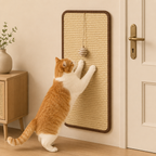 Rascador Vertical para Gatos con Pelota — Ahorra Espacio y Protege tus Muebles