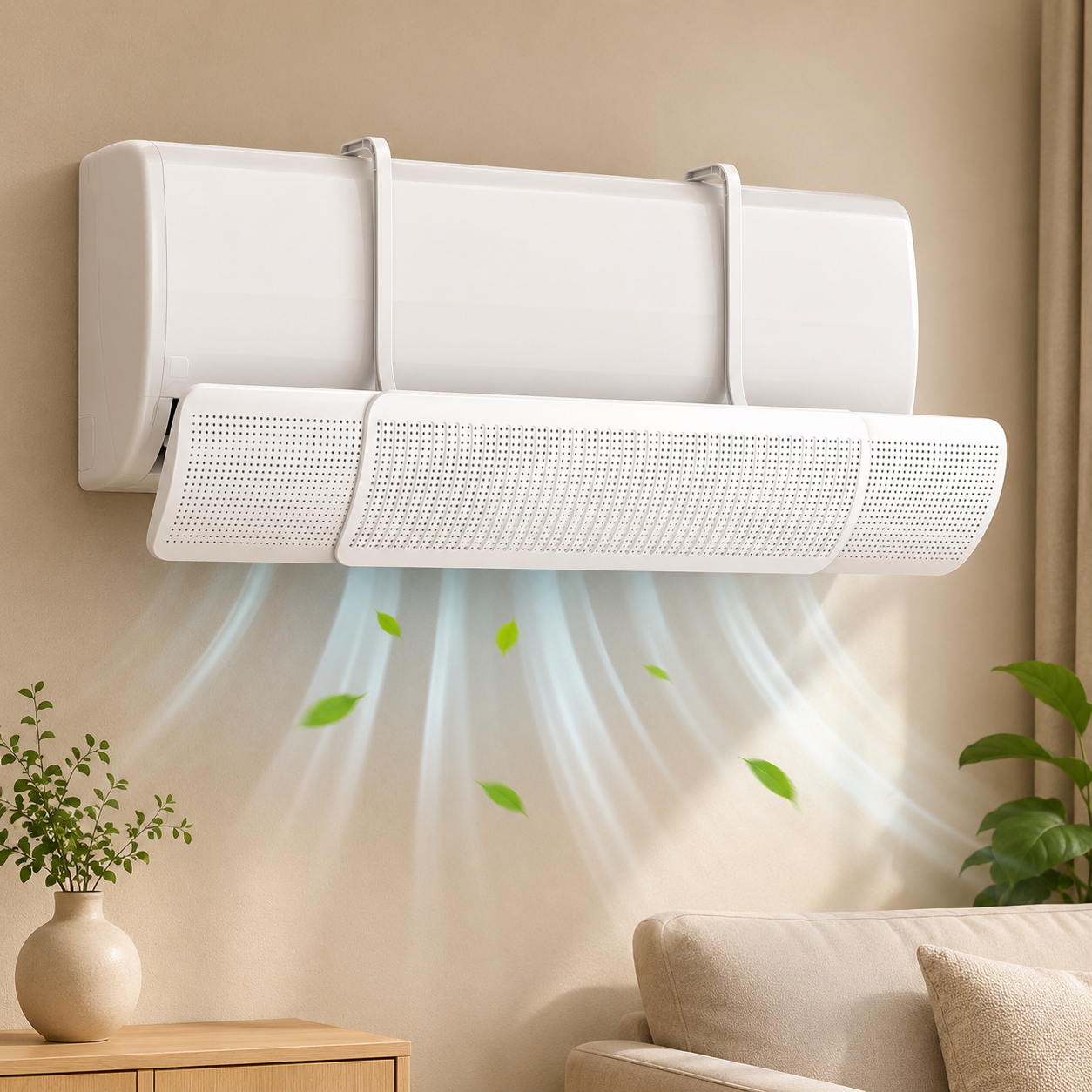 Deflector de Aire para Aire Acondicionado – Guía de Flujo Ajustable