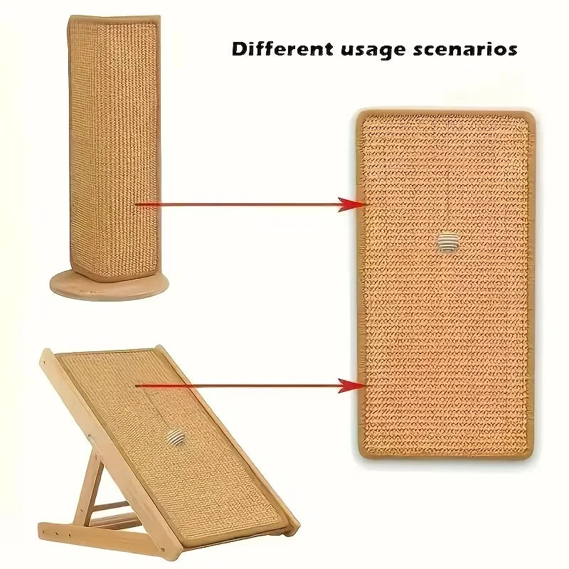 Rascador Vertical para Gatos con Pelota — Ahorra Espacio y Protege tus Muebles