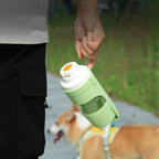 Botella Portátil para Perros y Gatos 2 en 1 — Agua y Comida para Paseos