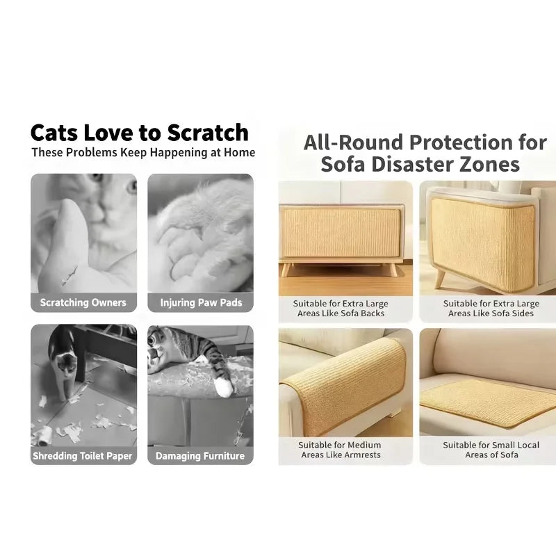 Rascador Vertical para Gatos con Pelota — Ahorra Espacio y Protege tus Muebles