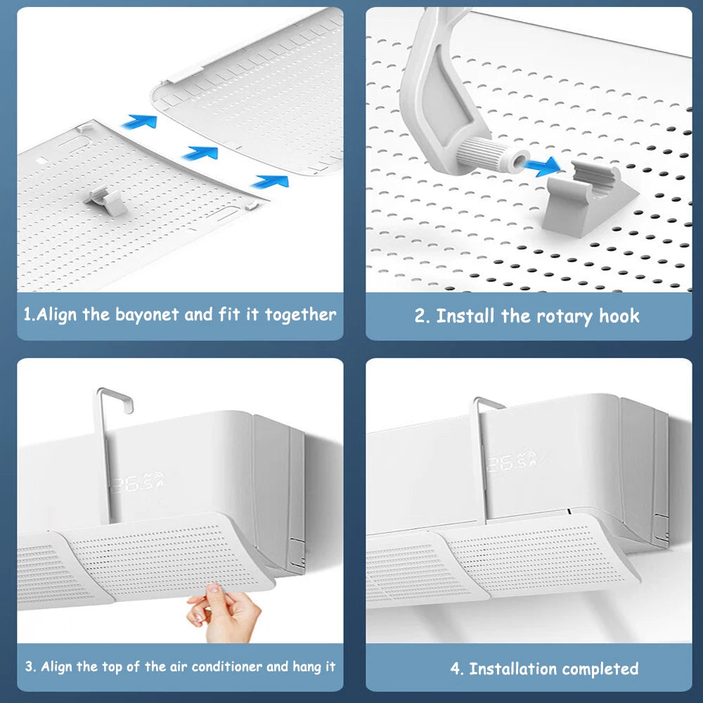 Deflector de Aire para Aire Acondicionado – Guía de Flujo Ajustable